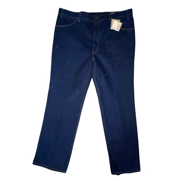 NWT Levi's Vintage Y2K Dark Wash Straight Leg J-Curve Design Jeans 44 31 - Picture 2 of 10